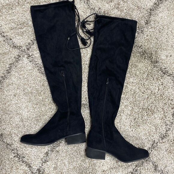 Madden Girl Prissy Black Over The Knee Boot Size 9 NEW - Picture 3 of 9